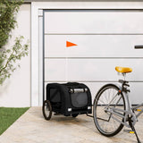 Vidaxl hondenfietstrailer oxford stof en ijzer zwart