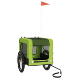 Vidaxl Dog Bike Trailer Oxford Fabric et Green et noir