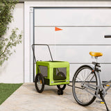 Vidaxl Dog Bike Trailer Oxford Fabric et Green et noir