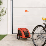 Vidaxl Dog Bike Trailer Oxford Stof og Iron Orange