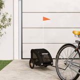 Vidaxl Dog Bike Trailer Tessuto Oxford e Iron Black