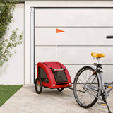 Vidaxl Dog Bike Trailer Oxford Fabric and Iron Red