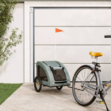 Vidaxl Dog Bike Trailer Tessuto Oxford e grigio ferro