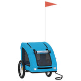 Vidaxl Dog Bike Trailer Oxford Fabric and Iron Blue