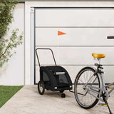 Vidaxl hondenfietstrailer oxford stof en ijzer zwart