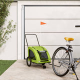 Vidaxl Bike Trailer Oxford a železnou zelenou