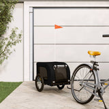 Vidaxl Dog Bike Trailer Oxford Fabric in Iron Black