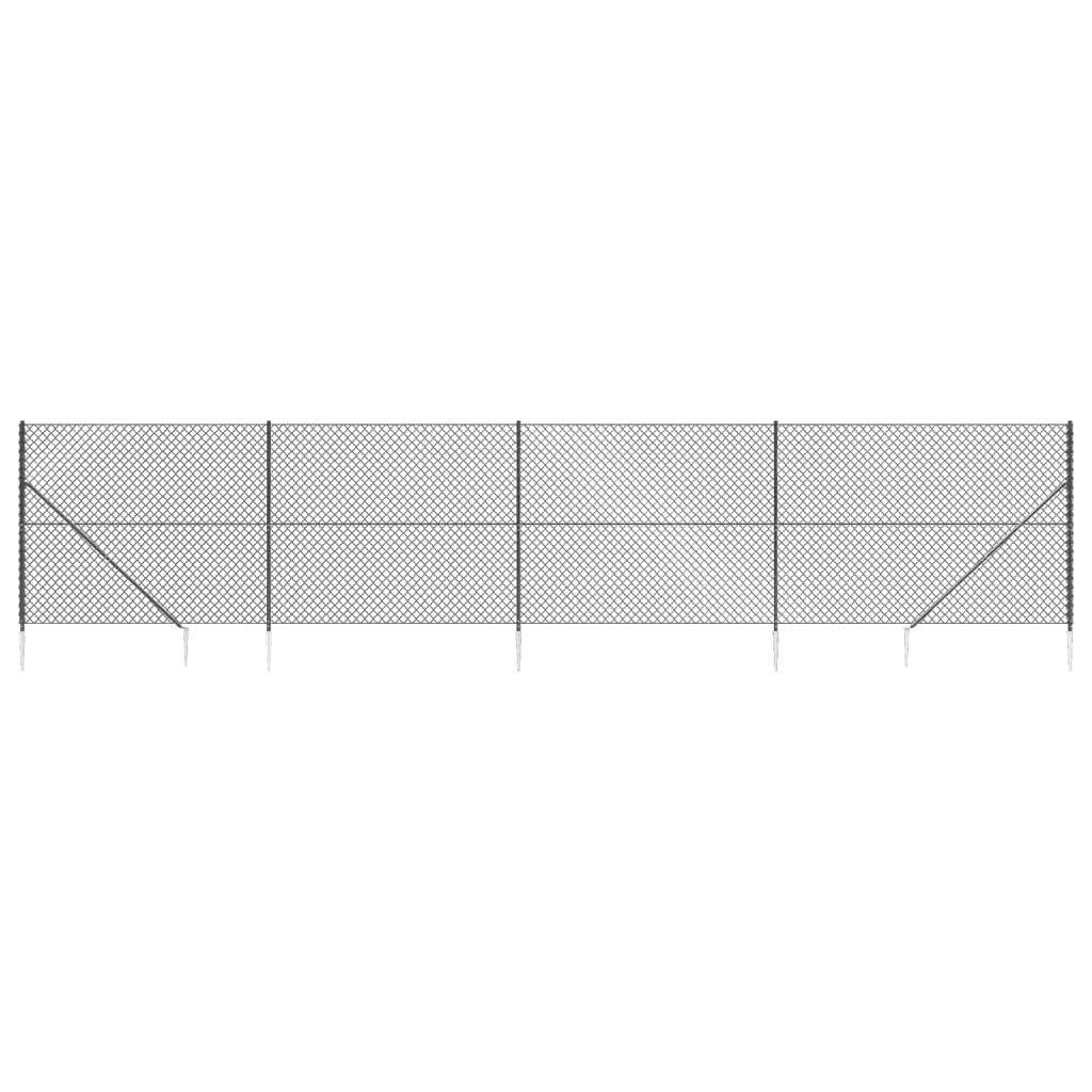 Vidaxl nettgjerde med bakkeankere 2x10 m Antracitt -farget