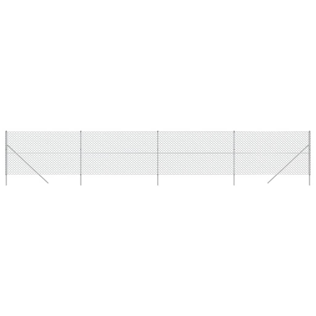 Vidaxl mesh fence 1.8x10 m silver colored