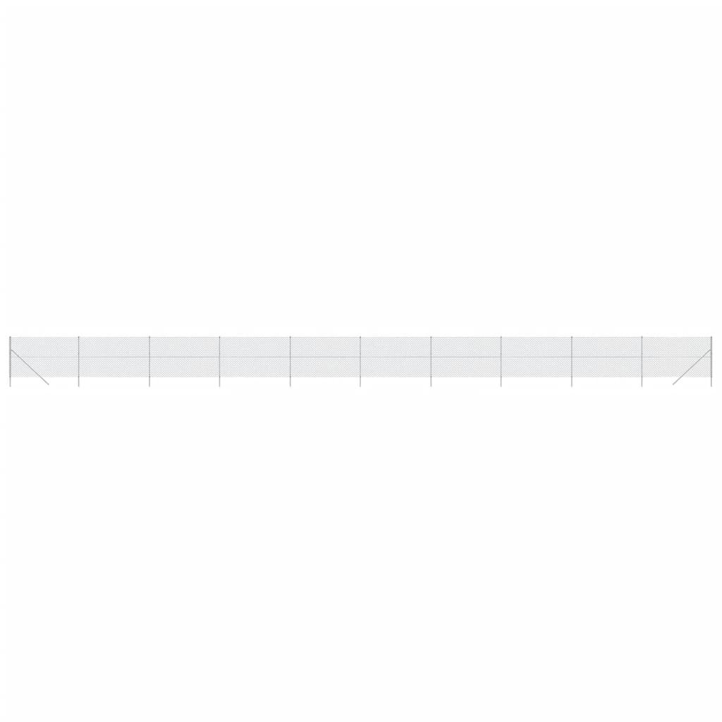 Vidaxl mesh fence 1.6x25 m silver colored