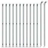 Vidaxl gaashek met flens 0,8x25 m zilverkleurig