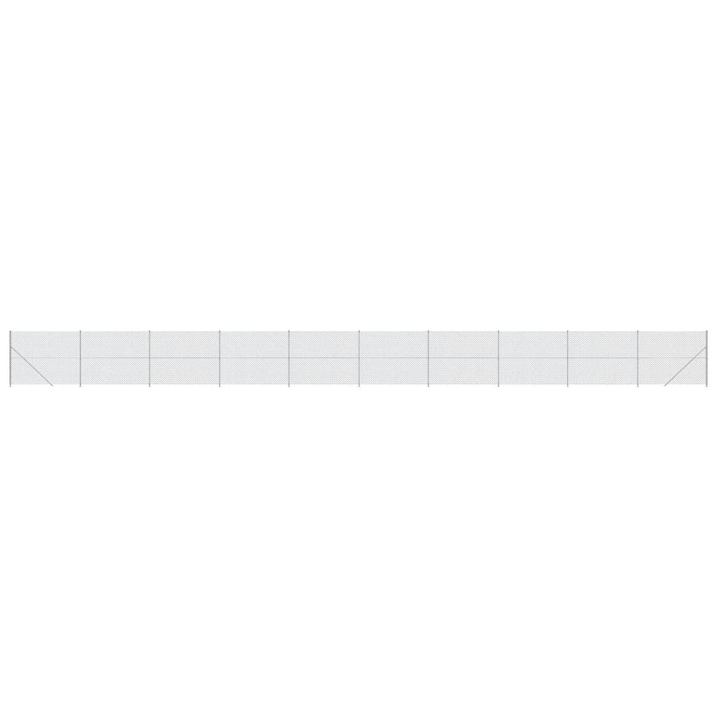 VidaXL Gaashek met flens 1,6x25 m zilverkleurig