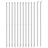 VidaXL Gaashek met flens 1,6x25 m zilverkleurig