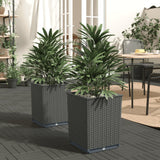 Vidaxl plantenbakken 2 st 30x30x37 cm polypropeen zwart