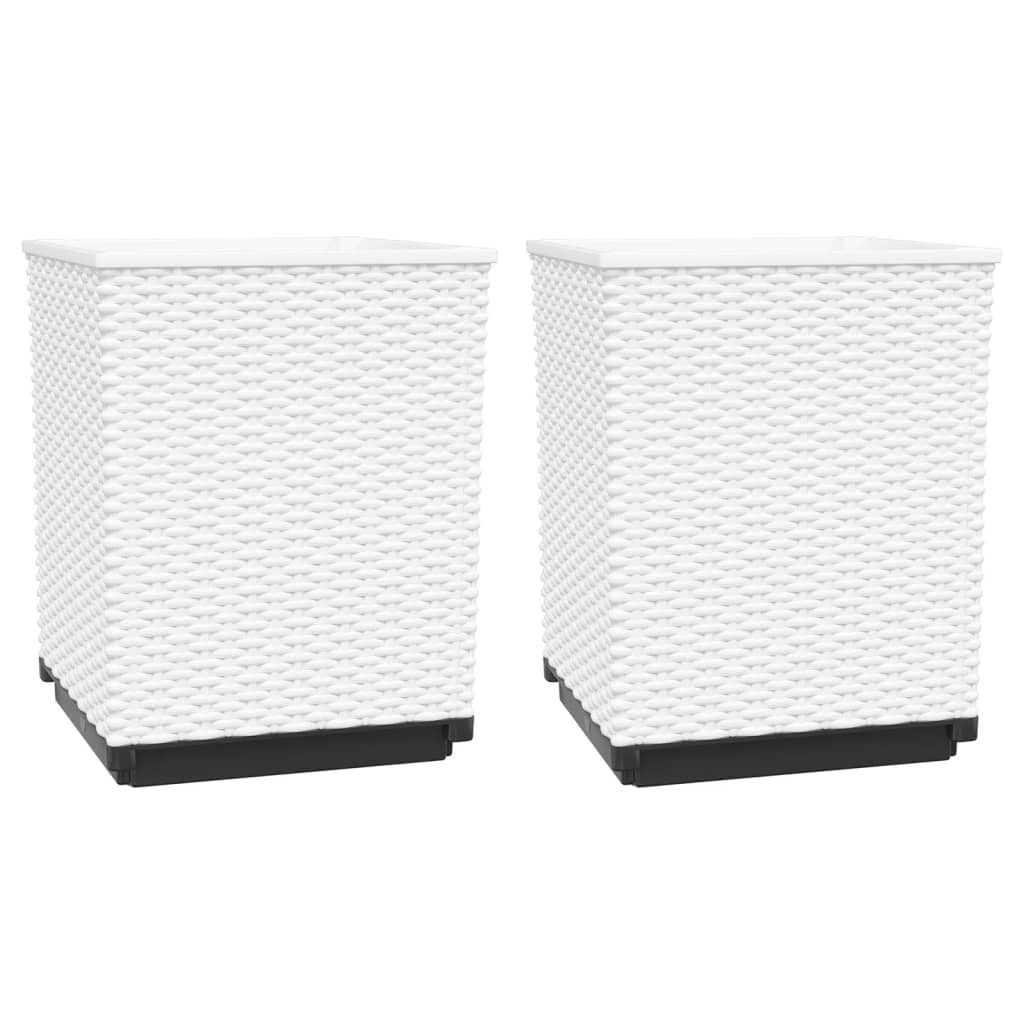 Vidaxl Planters 2 St 30x30x37 cm Polipropen White