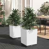 Vidaxl Planters 2 St 30x30x37 cm Polipropen White