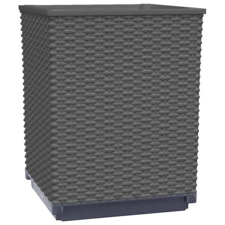 Vidaxl plantenbakken 4 st 30x30x37 cm polypropeen zwart