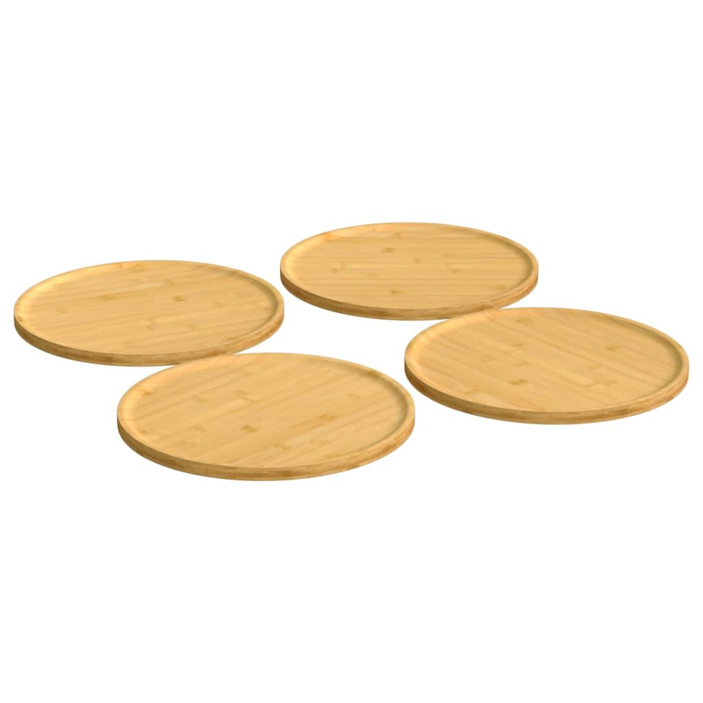 Vidaxl pizza plates 4 pcs Ø32x1.5 cm bamboo