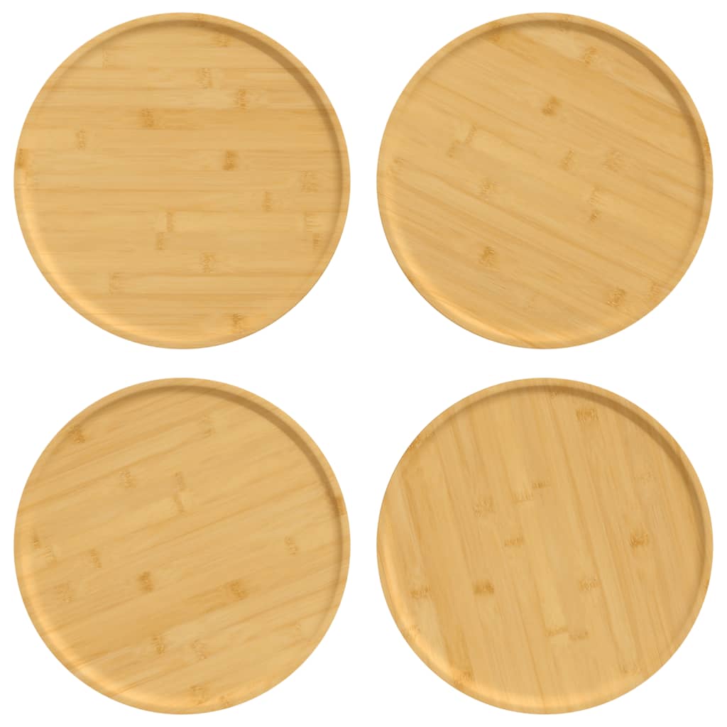 Assiettes de pizza Vidaxl 4 PCS Ø32X1,5 cm BAMBOO