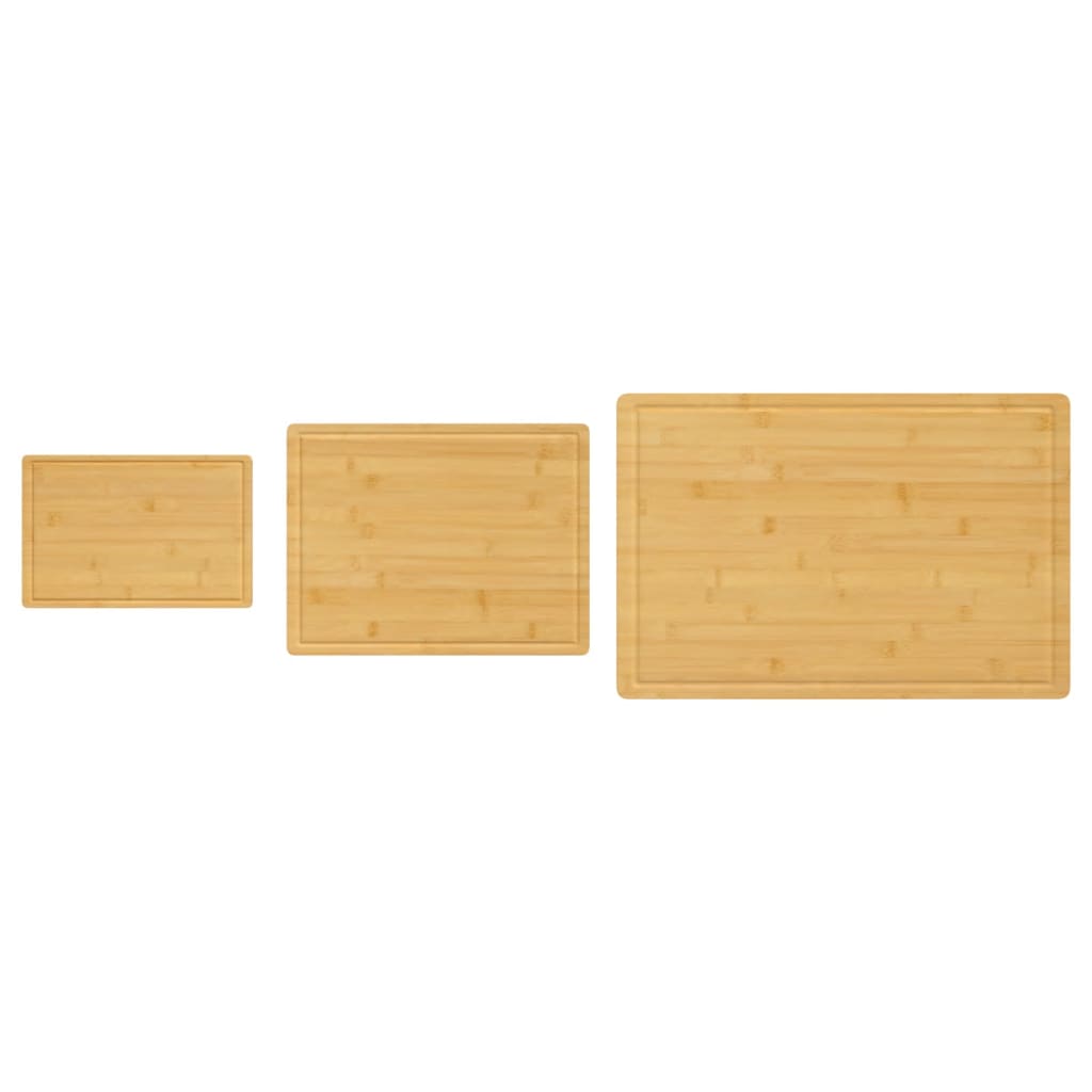 Vidaxl 3-piece cutting board set bamboo