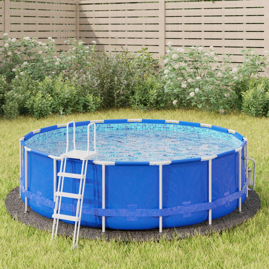 Vidaxl Pool jord Ø306 cm Polyester Geotekstil lysegrå