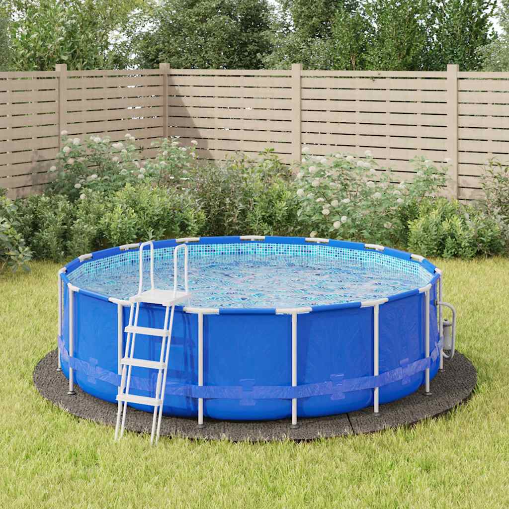 Vidaxl zwembadgrondzeil ø396 cm polyester geotextiel lichtgrijs