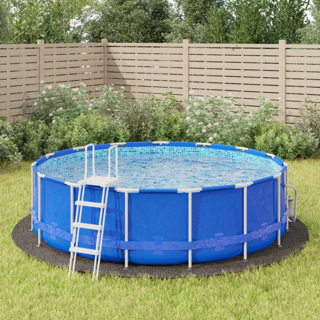 Vidaxl Pool jord Ø428 cm Polyester Geotekstil lysegrå