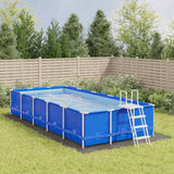 Vidaxl zwembadgrondzeil 820x420 cm polyester geotextiel lichtgrijs