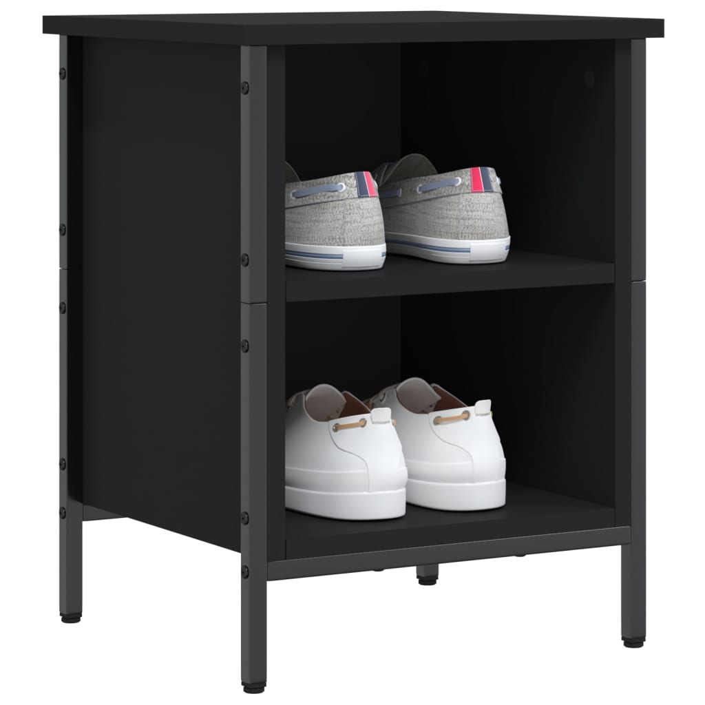 VidaXL Shoe cabinet 38x35x50 cm Properted Wood Black