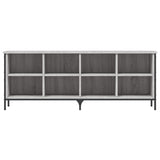 Vidaxl schoenenkast 131x35x50 cm bewerkt hout grijs sonoma eikenkleur