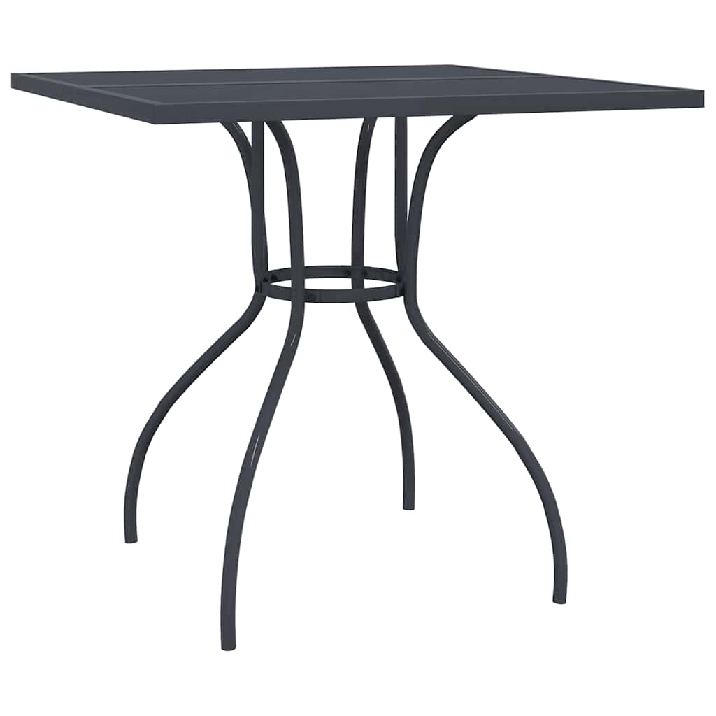 Vidaxl tuintafel 80x80x72,5 cm staal gaas antracietkleurig