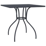 Vidaxl tuintafel 80x80x72,5 cm staal gaas antracietkleurig