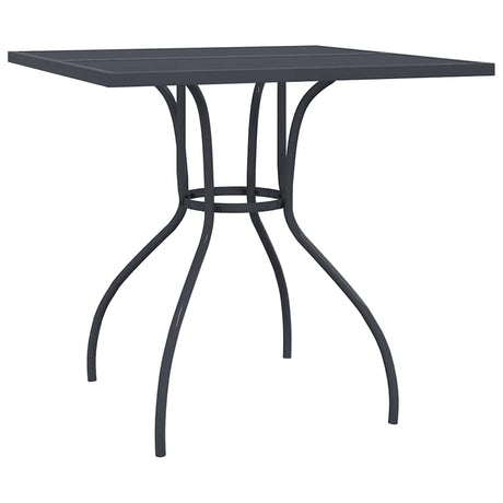 Vidaxl tuintafel 80x80x72,5 cm staal gaas antracietkleurig