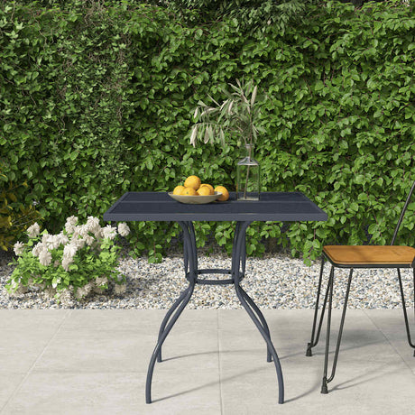 Vidaxl tuintafel 80x80x72,5 cm staal gaas antracietkleurig
