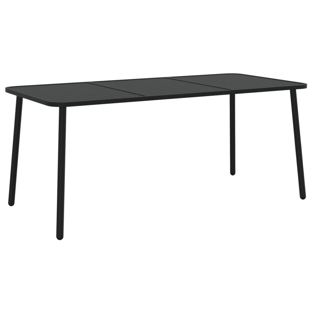 Vidaxl tuintafel 165x80x71 cm staal antracietkleurig