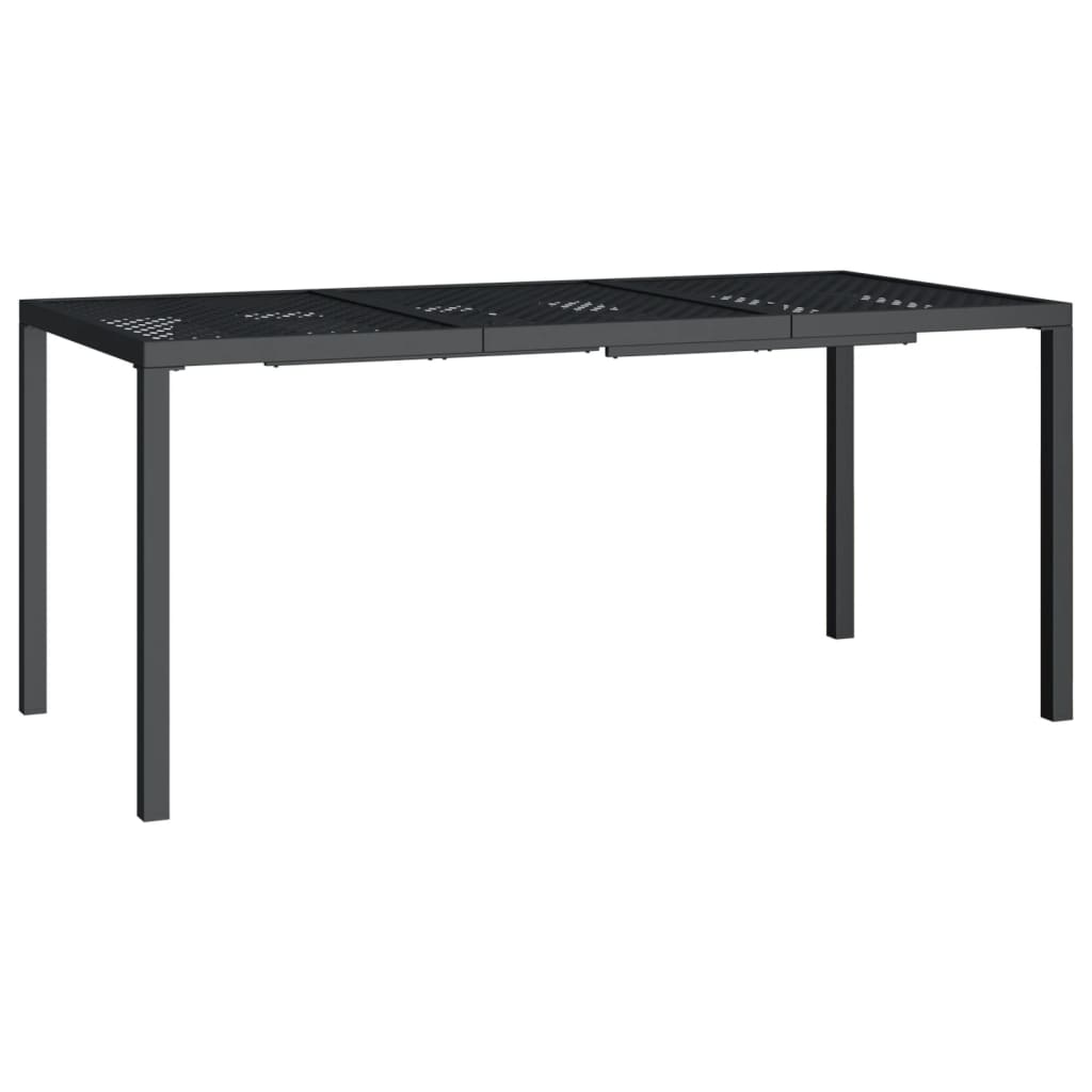 Vidaxl tuintafel 165x80x72 cm staal antracietkleurig