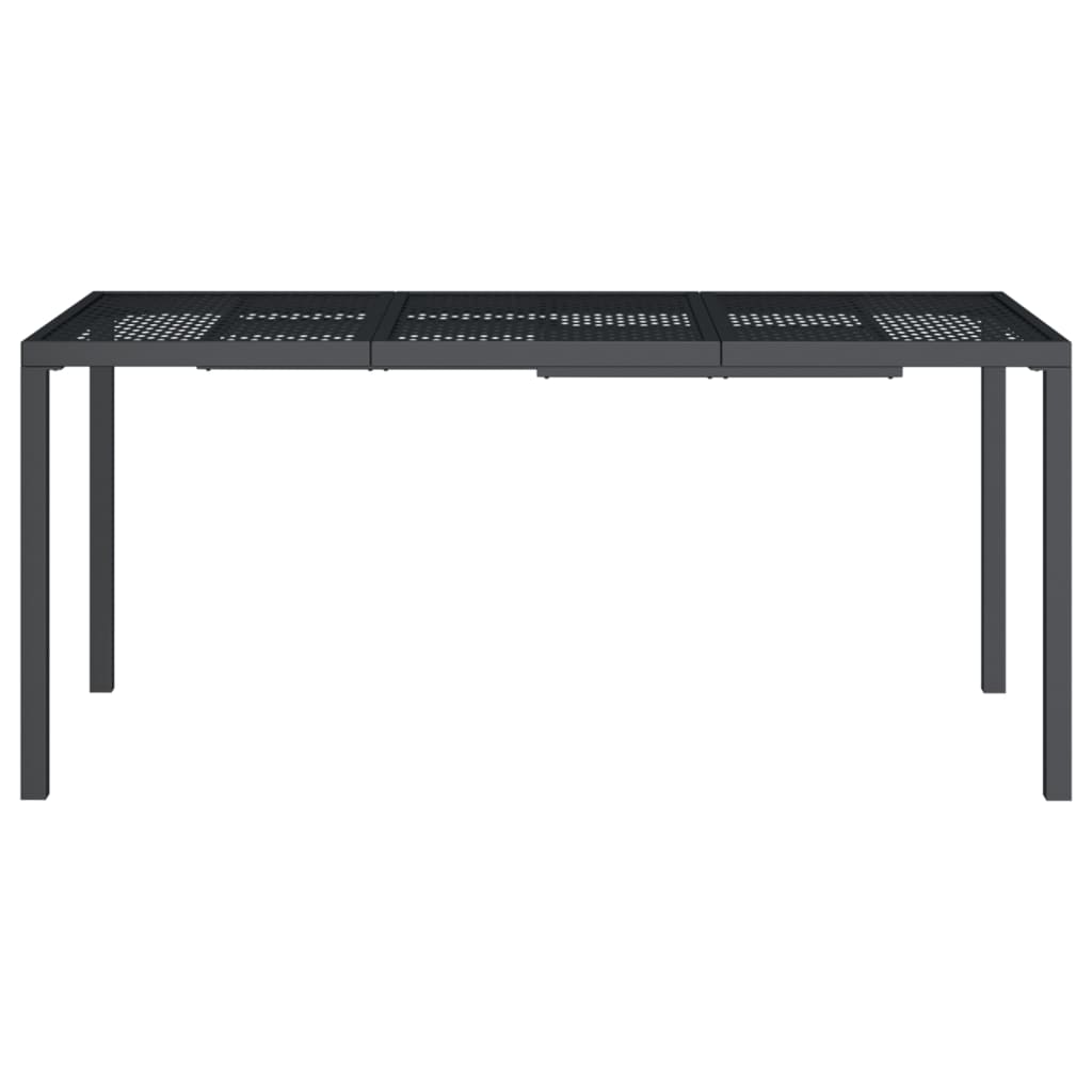 Vidaxl tuintafel 165x80x72 cm staal antracietkleurig