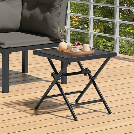 Vidaxl tuintafel 38x38x38 cm staalgaas antracietkleurig