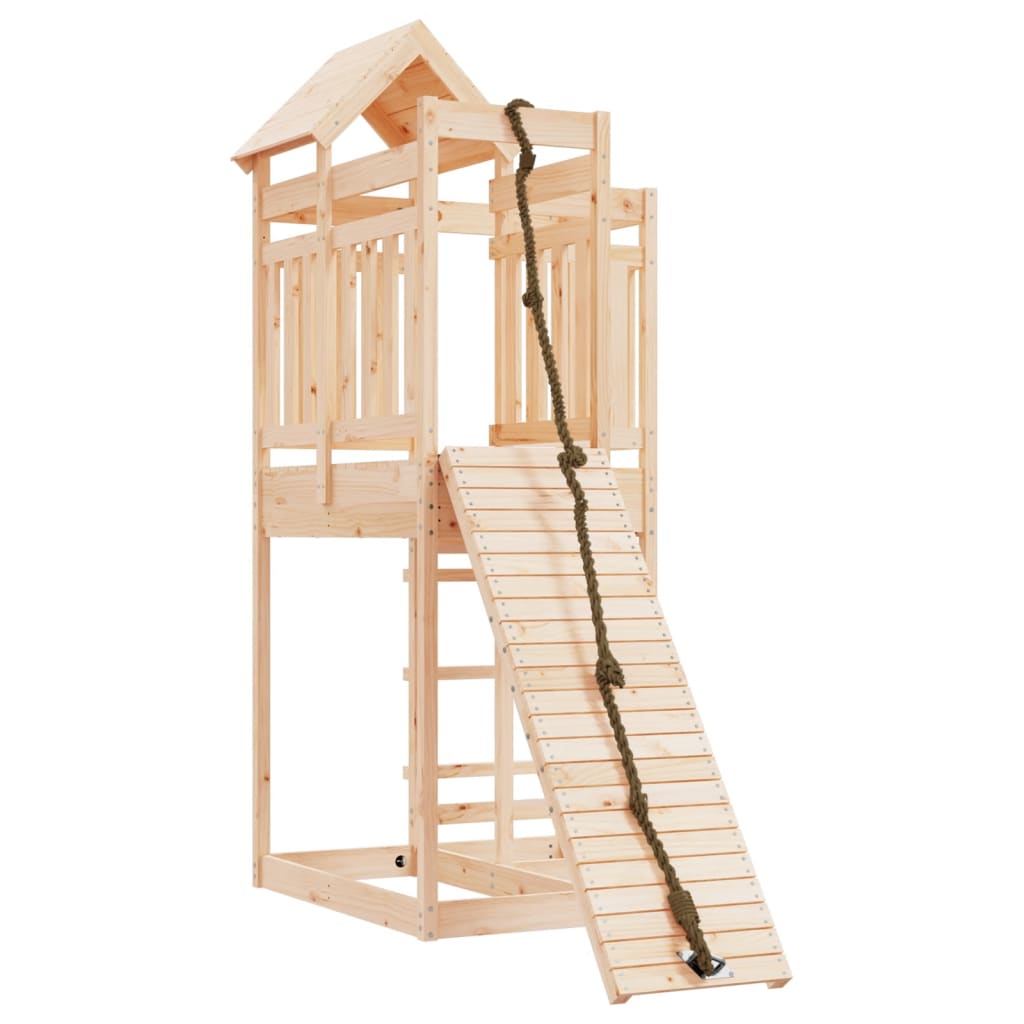 Vidaxl Speelhuis with climbing wall Solid pine