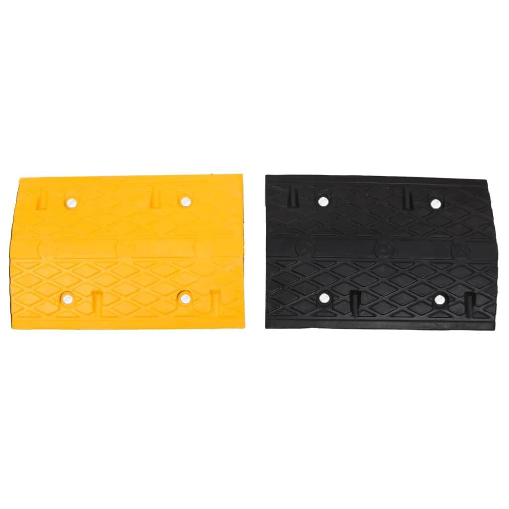 Vidaxl Speed ​​Bocks 2 PCS 97x32.5x4 cm de goma amarillo y negro