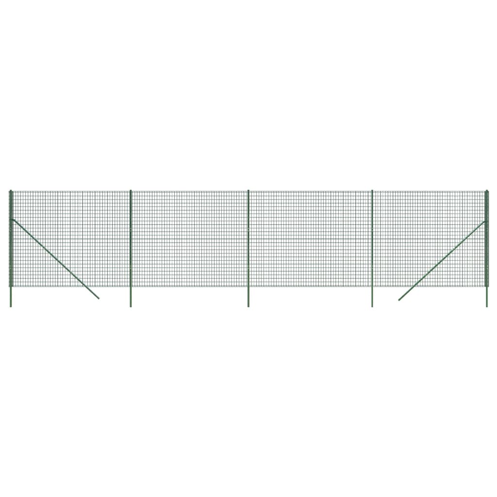 Vidaxl Wire Mesh Fet 1.4x10 M Galvaniserat stålgrönt