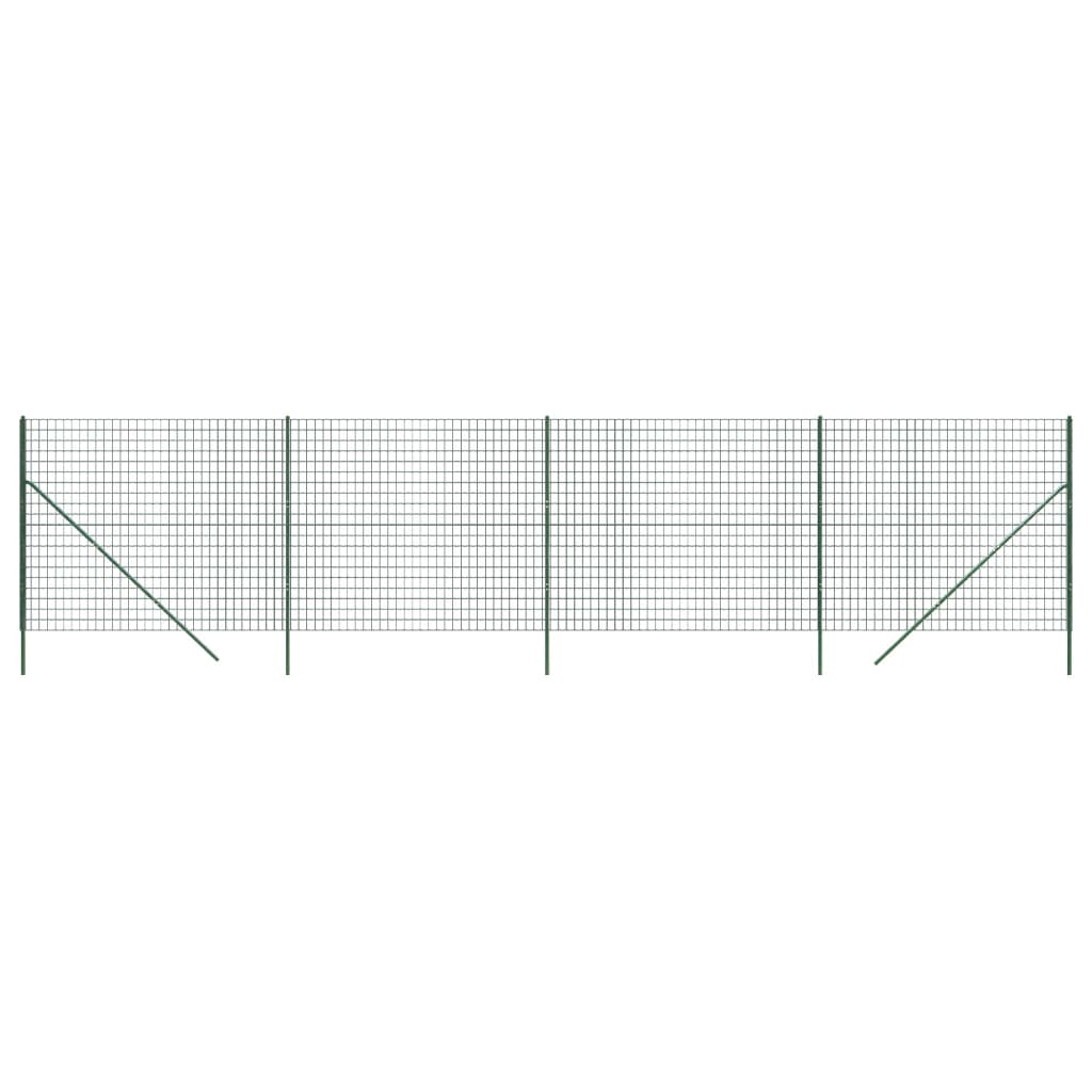 Vidaxl Wire Mesh Fet 1.6x10 M Galvaniserat stålgrönt