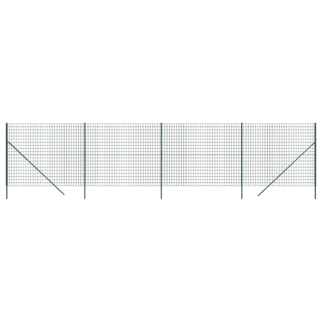 Vidaxl Fet Fet 1,8x10 m Galvanisé en acier vert