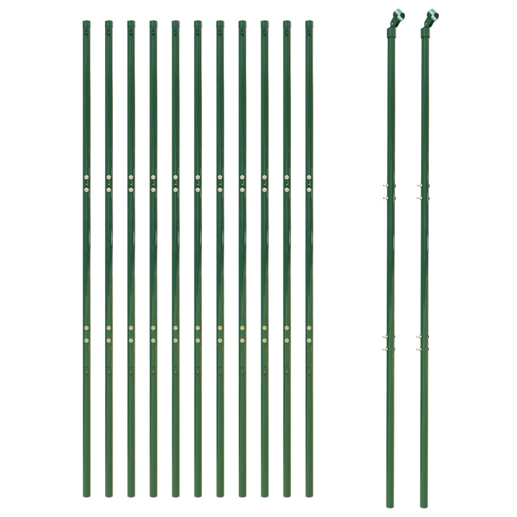 Vidaxl Mesh de alambre FET 1.8x25 M Galvanizado de acero verde