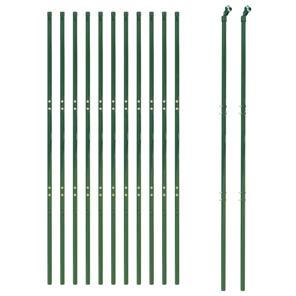 Vidaxl Mesh Mesh FET 2x25 M Galvanizado de acero verde