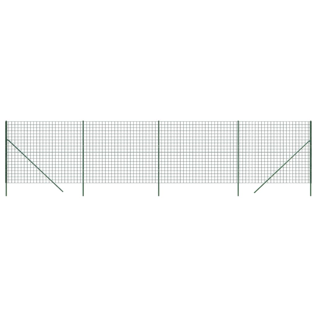 Vidaxl Wire Mesh Fet 1,6x10 M Galvaniseret stålgrøn