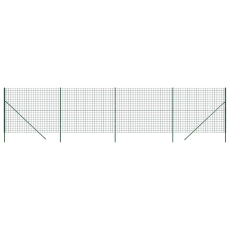 Vidaxl draadgaashek 2x10 m gegalvaniseerd staal groen