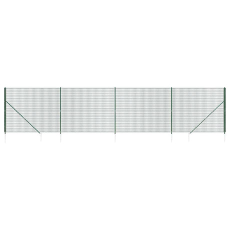 Vidaxl draadgaashek met grondankers 2x10 m groen
