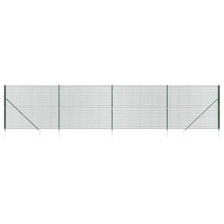 Vidaxl draadgaashek met grondankers 2,2x10 m groen