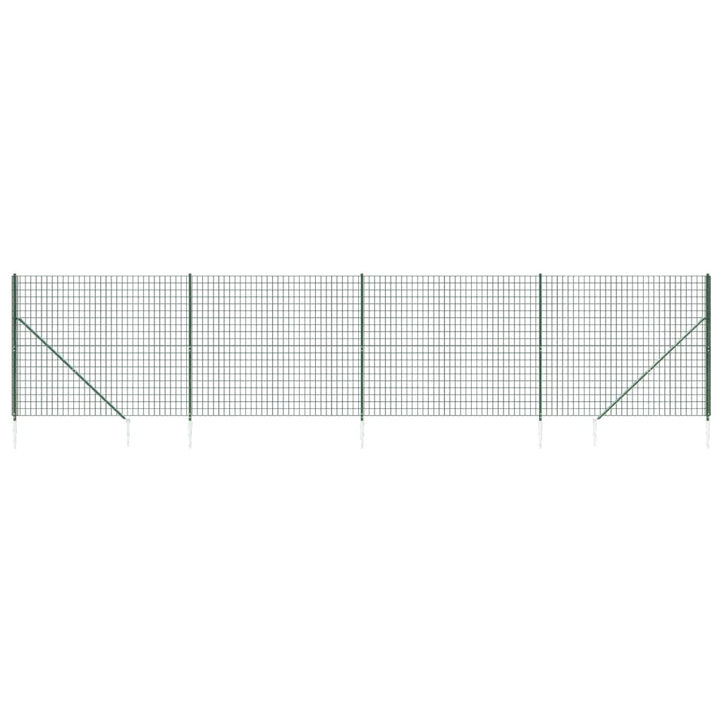 Vidaxl Fet Fet avec ancres de terre 1,8x10 m vert